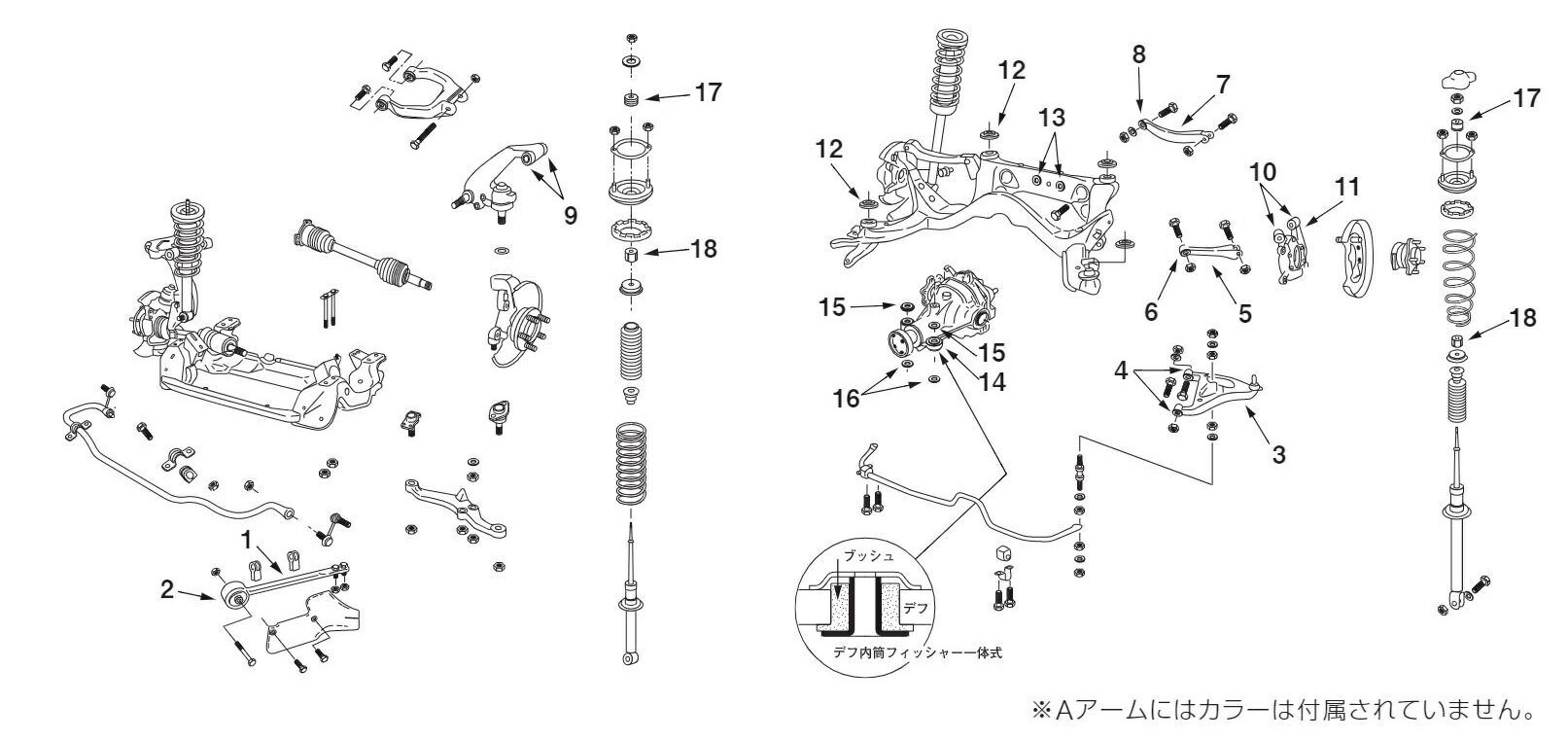 NISMO(ニスモ) リアショックアブソーバーブッシュ スカイラインGT-R BCNR33 品番：56219-RS595