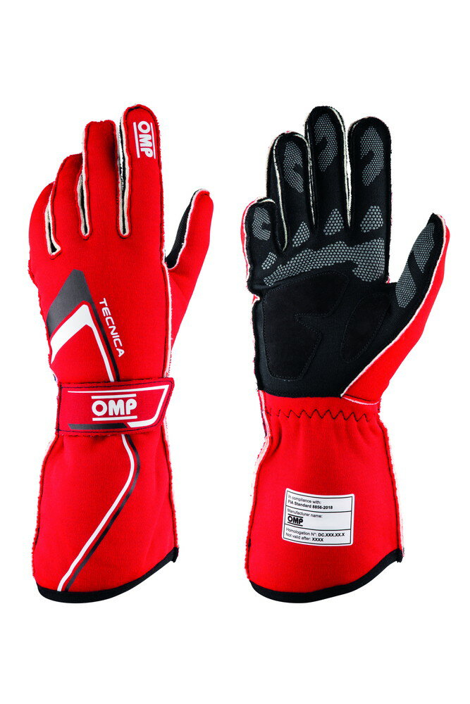 OMP TECNICA GLOVE レッド【サイズ S】（レーシンググローブ） 品番：IB0-0772-A01-061-S
