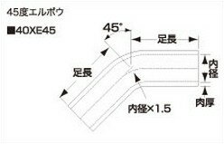 SAMCO サムコ エキストリームエルボウホース FB250 57 品番：40XE4557