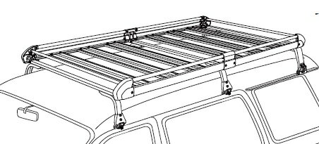 TUFREQ(タフレック) ルーフキャリア Hシリーズ 【日産 クリッパーバン H15.9-H25.12】 品番：HH233D (Code：S-6) 2