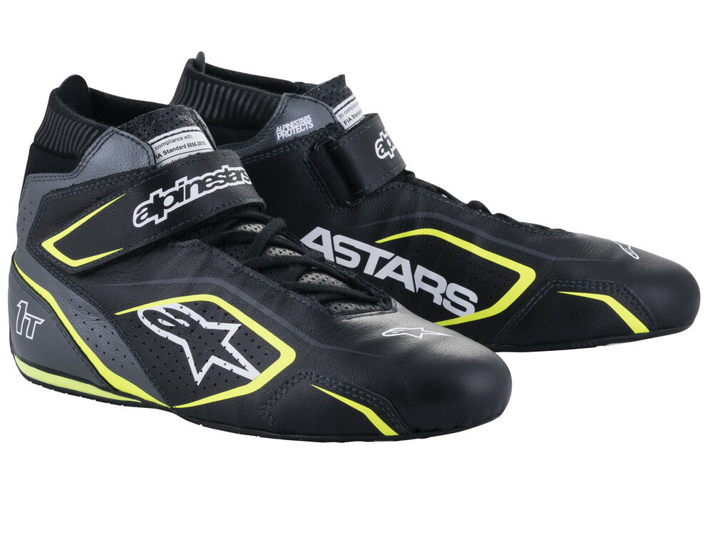 alpinestars(アルパインスターズ)　TECH-1 T V3 SHOES BLACK COOL GLAY YELLOW サイズ：7 品番：2710022-1055-7