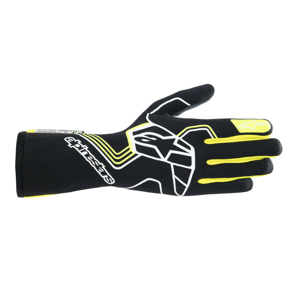 alpinestars(アルパインスターズ)　TECH-1 RACE V4 GLOVES BLACK YELLOW FLUO サイズ：M 品番：3552024-155-M