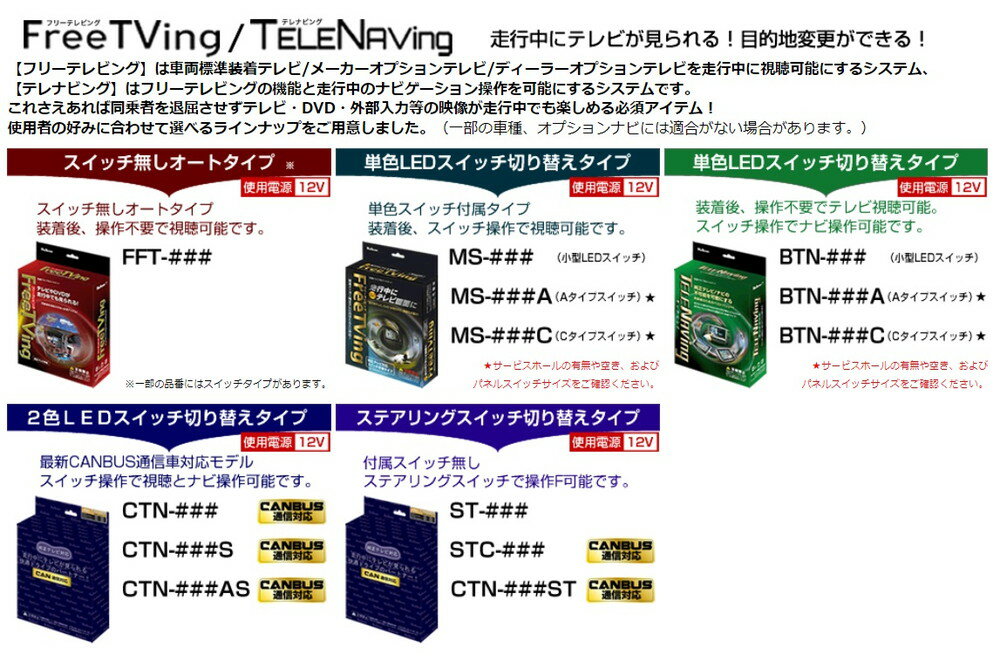 Bullcon(フジ電機) FreeTVing LEDスイッチ切替タイプ 【レクサス RXハイブリッド GYL20W.25W.26W H27/11-R1/8】品番：MS-216 2