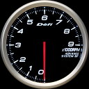 Defi(デフィ) ADVANCE BF φ80 タコメーター9000rpm ホワイト照明 品番:DF10901