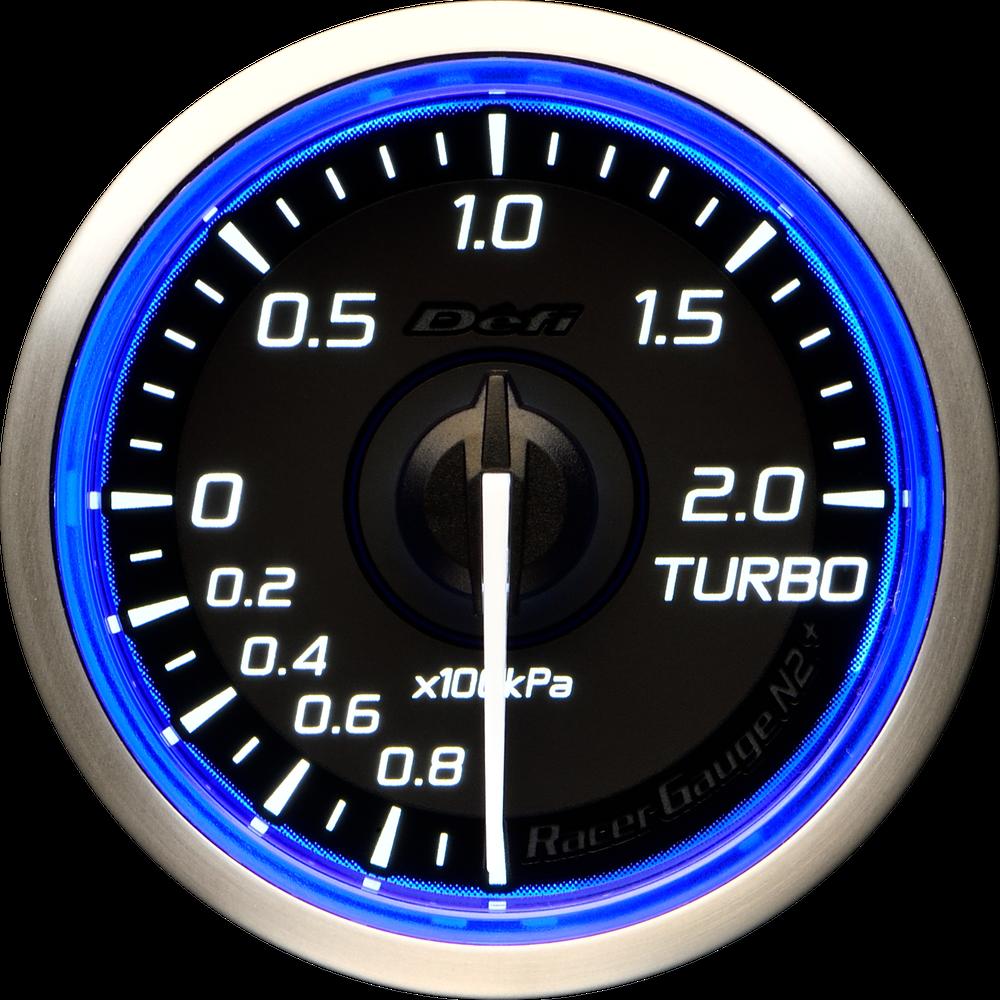 Defi(デフィ) RacerGauge N2Plus φ52 ターボ計2.0(TURBO) 【ブルーモデル】 品番：DF19101