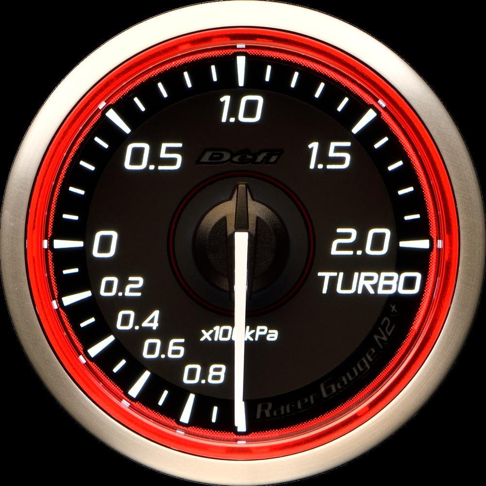 Defi(デフィ) RacerGauge N2Plus φ52 ターボ計2.0(TURBO) 【レッドモデル】 品番：DF19102