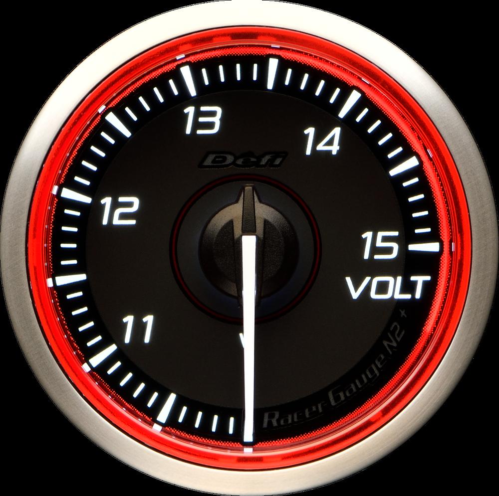 Defi(デフィ) RacerGauge N2Plus φ52 電圧計(VOLT) 【レッドモデル】 品番：DF19402