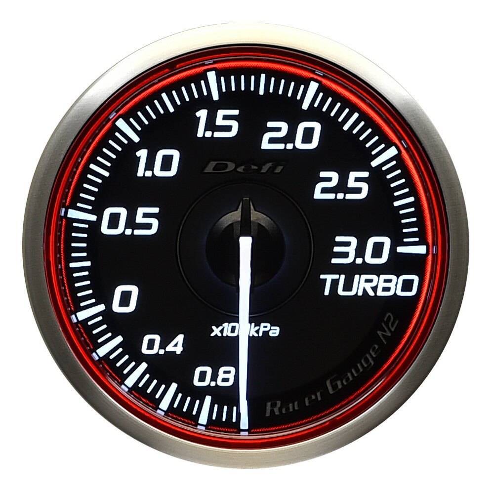 Defi(デフィ) Racer GaugeN2 φ60 ターボ計3.0 レッドモデル　品番：DF16703