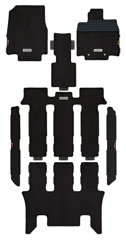 MUGEN(無限) スポーツマット ブラック 2列目キャプテンシート用ガソリン車専用 ステップワゴン RP1/RP2/RP3/RP4 20/01- 品番：08P15-XNB-K0S0-BK