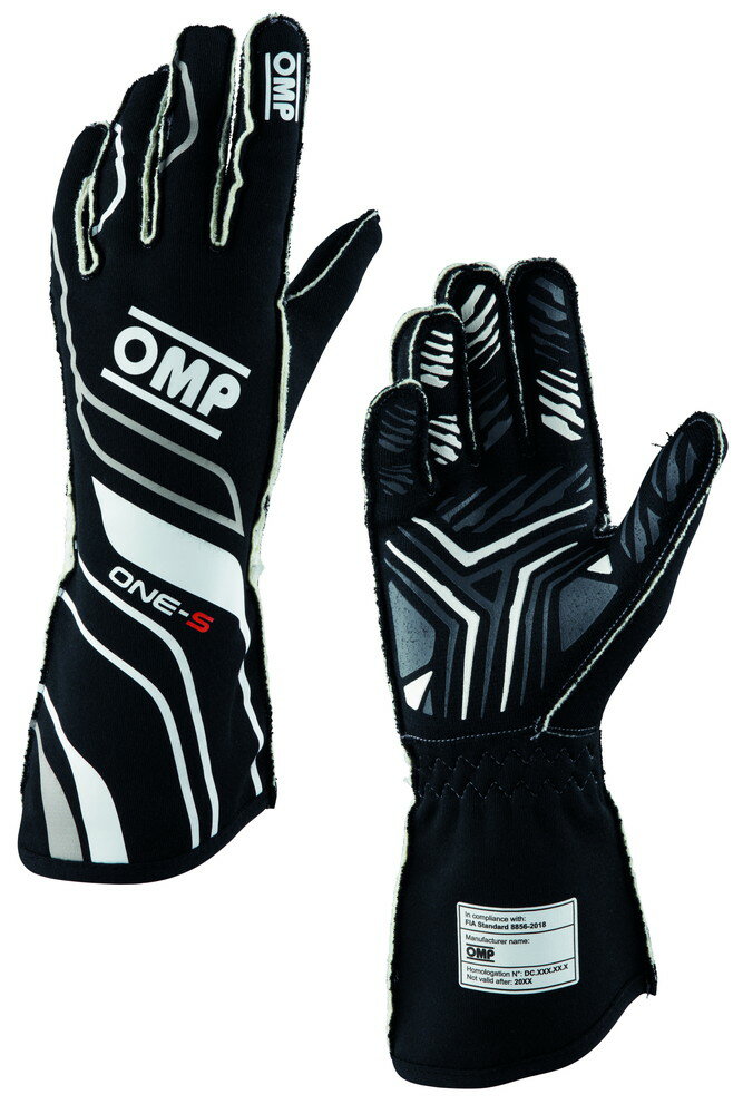 OMP ONE-S GLOVES ブラック【サイズ L】（レーシンググローブ） 品番：IB0-0770-A01-071-L(2)