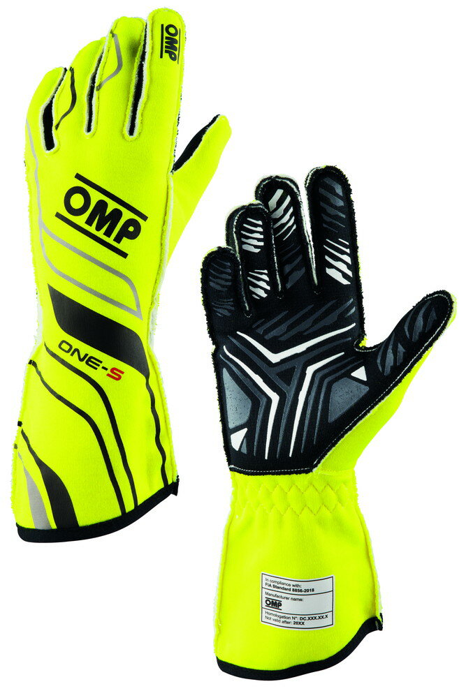 OMP ONE-S GLOVES フルオイエロー【サイズ S】（レーシンググローブ） 品番：IB0-0770-A01-099-S