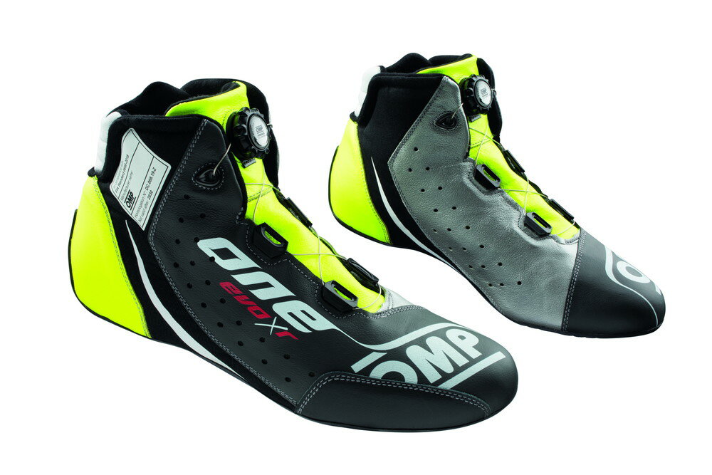 OMP ONE EVO R SHOE ブラック／シルバー／フルオイエロー【サイズ 40】（レーシングシューズ） 品番：IC0-0805-B01-370-40