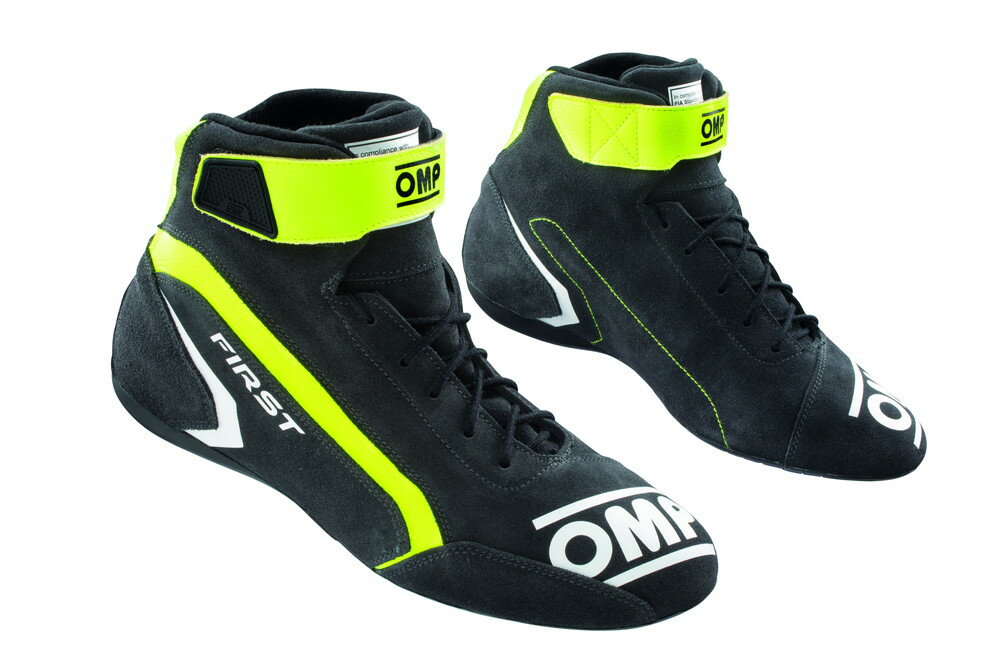 OMP FIRST SHOE グレー／フルオイエロー【サイズ 42】（レーシングシューズ） 品番：IC0-0824-A01-182-42