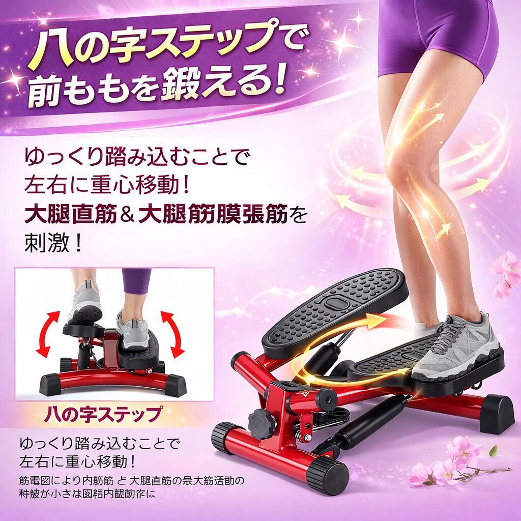 健康ステッパー ナイスデイ 省スペース 有酸素運動 座ったまま ながら運動 健康 足腰 鍛える 強化 足踏み マシン 器具 室内運動 ナイスデー Niceday トレーニング 昇降 エクササイズ 自宅 踏むだけ 筋トレ フィットネス 高齢者 運動不足解消 3