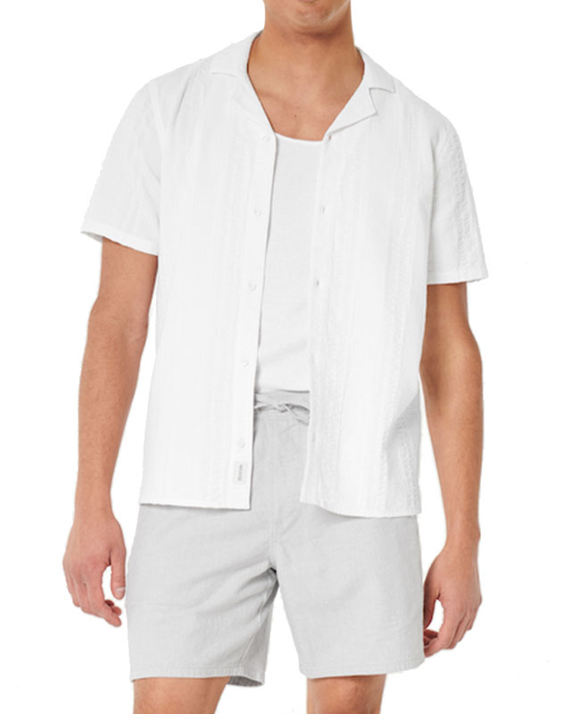 ホリスター パンツ HOLLISTER 正規品 メンズ パンツ【XL/XXLサイズ】 大きいサイズ 高級 リネンストレッチ混 ショートパンツ 通気性 機能性5ポケット ウエストバンド カジュアル リゾート アメカジ ヘザーライトグレー メール便 最短当日発送 送料無料