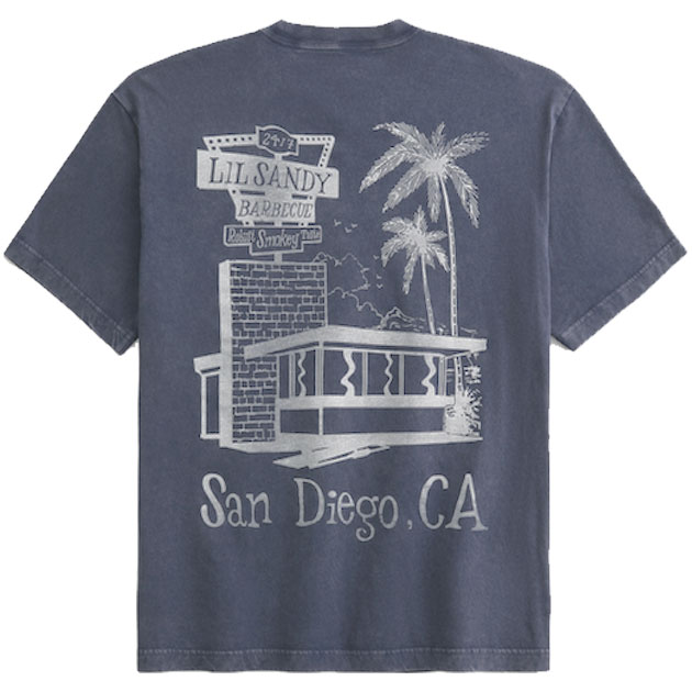 ホリスター Tシャツ 正規品 メンズ M/L 大きいサイズ 薄手 ソフトコットン 左胸 バックプリント ストリート系 ボクシーフィット トップス インナー アメカジ 【ウォッシュドネイビー】 メール便 即日発送 HOLLISTER nanamode-10005561 nanamode サンプル画像3