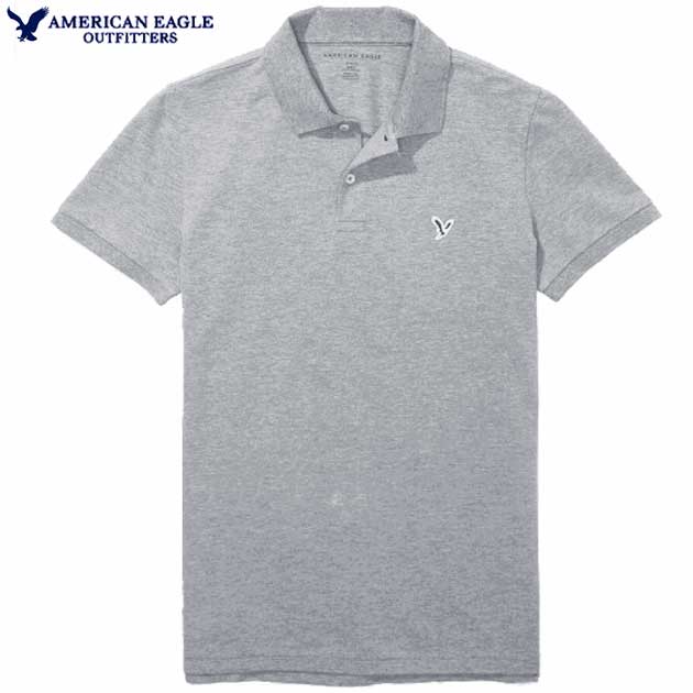 【追跡可能メール便対応 日本未入荷商品】【American Eagle Men USA】AE半袖ポロシャツ American Eagle AE SUPER SOFT ICON PIQUE POLO SHIRT カラー ヘザーグレー サイズ(平置) 【Mサイズ】身幅約50cm着丈(前約69cm後約71cm)肩幅約38cm袖丈約20.5cm裾幅約50cm 【Lサイズ】身幅約54cm着丈(前約73cm後約75cm)肩幅約40cm袖丈約22cm裾幅約52cm 【XLサイズ】身幅約60cm着丈(前約75cm後約77cm)肩幅約44cm袖丈約23cm裾幅約58cm 【XXLサイズ】身幅約62cm着丈(前約78cm後約80cm)肩幅約45cm袖丈約23cm裾幅約59cm 素 材 58％コットン39％ポリエステル3％ポリウレタン 生産国 ベトナム デザイン ＊最高の着心地を追求したコットンブレンド素材です。 ＊ストレッチが効いたスーパーソフトなポロシャツです。 ＊通気性に優れた一日中快適に過ごせるワンランク上の半袖ポロです。 ＊合わせやすい質感のあるヘザーグレーです。 ＊左胸のアイコンはブラックラバーイーグルをホワイトシルバーの糸で縁取った立体的なデザインです。 ＊フロントは2ボタンプラケットのクラシックポロです。 ＊襟と袖口はリブ、動きやすいサイドスリットのデザインです。 ＊後ろが長めの着丈です。 ＊胸からウエストにかけて綺麗で自然なラインがでるスリムフィットポロです。 ＊オフィス・学校・スポーツ・休日等デイリーに活躍します。 ＊幅広い年齢層の方に似合うシンプルでスタイリッシュなポロです。 ＊春夏のAEポロは秋冬もロンTと合わせてアメカジスタイルで着れます。 ＊【Mサイズ】は胸囲約90cmー95cm 【Lサイズ】は胸囲約100cmー105cm【XLサイズ】は胸囲約105cmー110cm【XXLサイズ】は胸囲約115cmー120cmくらいの方にオススメするサイズ展開です。 ＊お手入れは洗濯機で水洗いになります。(ドライクリーニング禁止) ＊低温のタンブル乾燥機を使用、アイロンは低温でおかけください。 備考 ＊こちらのアメリカンイーグルはアバクロ ホリスターと比べて若干スリムなサイズ展開になります。 ＊商品は到着後すぐにお使いいただけるようにスチームを当ててからの発送になります。 ＊こちらの商品は「日本郵便メール便」(クリックポスト)でのお届けとなります。 ＊商品は発送後ポスト投函になりますのでお届けの日時指定はお受け出来ません。 ＊クリックポストは投函まで伝票番号から追跡が可能ですので安心してご利用下さい。 ＊メール便の為お支払い方法は『クレジット決済』『銀行振込』『コンビニ前払い』『後払い決済』のみとなります。 ＊『後払い決済』につきましては楽天市場での審査後の発送となります。 ＊『メール便』はあす楽未対応です。