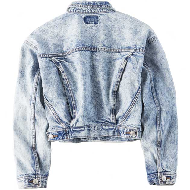 アメリカンイーグル ジージャン レディース デニムジャケット 上質 アシッド加工 ハードウォッシュ クロップ丈 オーバーサイズ アウター アメカジ 【XSサイズ】ライトアシッドウォッシュブルー 最短当日発送 American Eagle アメリカンイーグル 正規品
