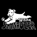 オリジナルデザインドッグステッカー「ミニチュアシュナウザー」【W265×H160】White SCHNAUZER 暗いところに貼る用