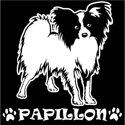 デザイン ドッグ ステッカー 【パピヨンA】【Lサイズ】愛犬ステッカー 犬ステッカー 車用ステッカー