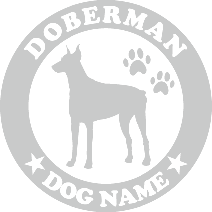 ドーベルマン【反射タイプ】オリジナルドッグステッカー ペット ステッカー DOGステッカー ドッグシルエット切り抜きシール 犬 ステッカー ネーム 入り 犬 犬...