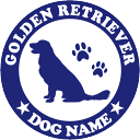 ゴールデンレトリバー【反射タイプ】 ペット ステッカー DOGステッカー ドッグシルエット切り抜きシール 犬 ステッカー ネーム 入り 犬 犬ステッカー 犬 車...