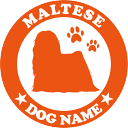 マルチーズ【反射タイプ】オリジナルドッグステッカー ペット ステッカー DOGステッカー ドッグシルエット切り抜きシール 犬 ステッカー ネーム 入り 犬 犬ス...