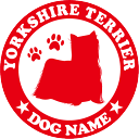 ヨークシャテリア【反射タイプ】オリジナルドッグステッカー ペット ステッカー DOGステッカー ドッグシルエット切り抜きシール 犬 ステッカー ネーム 入り 犬...