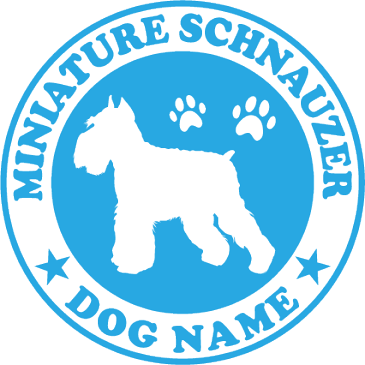 ミニチュアシュナウザー 【丸型】 ペット ステッカー DOGステッカー ドッグシルエット切り抜きシール 犬 ステッカー ネーム 入り 犬 犬ステッカー 犬 車 ステッカー 転写 ステッカー 愛犬 プレゼント