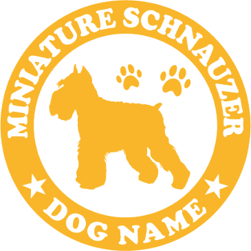 ミニチュアシュナウザー 【丸型】 ペット ステッカー DOGステッカー ドッグシルエット切り抜きシール 犬 ステッカー ネーム 入り 犬 犬ステッカー 犬 車 ステッカー 転写 ステッカー 愛犬 プレゼント