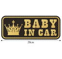 BABY IN CAR/KIDS IN CAR/CHILD IN CAR/ラップフィルム　1080-CF12/王冠/CROWN/赤ちゃん乗っています/赤ちゃんシール/ベビー シール/防水/車