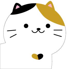 にゃんこ ステッカー【 みけねこ 】