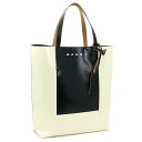 マルニ MARNI バッグ トートバッグ ショッピングバッグ トライベッカ TRIBECA SHMQ0044A0 P3572 バイカラー 軽量 メンズ レディース ユニセックス レザーハンドル B4収納 ホワイト×ブラック