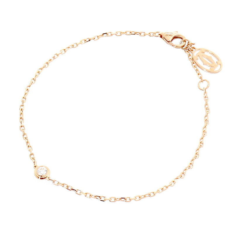 カルティエ ダムール ブレスレット スモールモデル レディース K18ピンクゴールド ダイヤ0.09ct B60403..