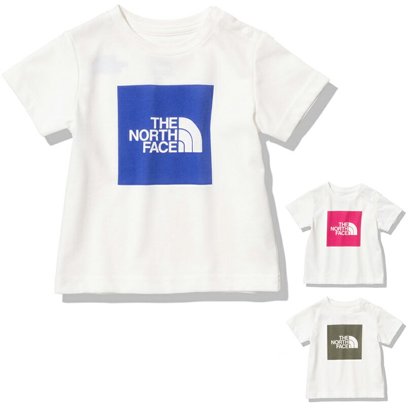 楽天ナナパージュノースフェイス THE NORTH FACE ショートスリーブカラードスクエアロゴティー B S/S Colored Square Logo Tee 半袖Tシャツ NTB32361 ベビー キッズ ジュニア 国内正規品 オーガニックコットン リサイクルポリエステル 柔らか UV対策 ドットボタン仕様