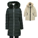 マッカージュ MACKAGE ブルーフォックスファー襟付きストレッチライトダウンコート stretch light down coat with blue fox fur collar CALLA BX レディース ウエストシェイプ 防寒 アウター ミディアム丈 エコ素材 マット