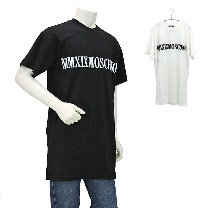 モスキーノ Tシャツ メンズ モスキーノクチュール MOSCHINO COUTURE 半袖Tシャツ ロゴ刺繍 クルーネック ソフト J0441 5540 メンズ