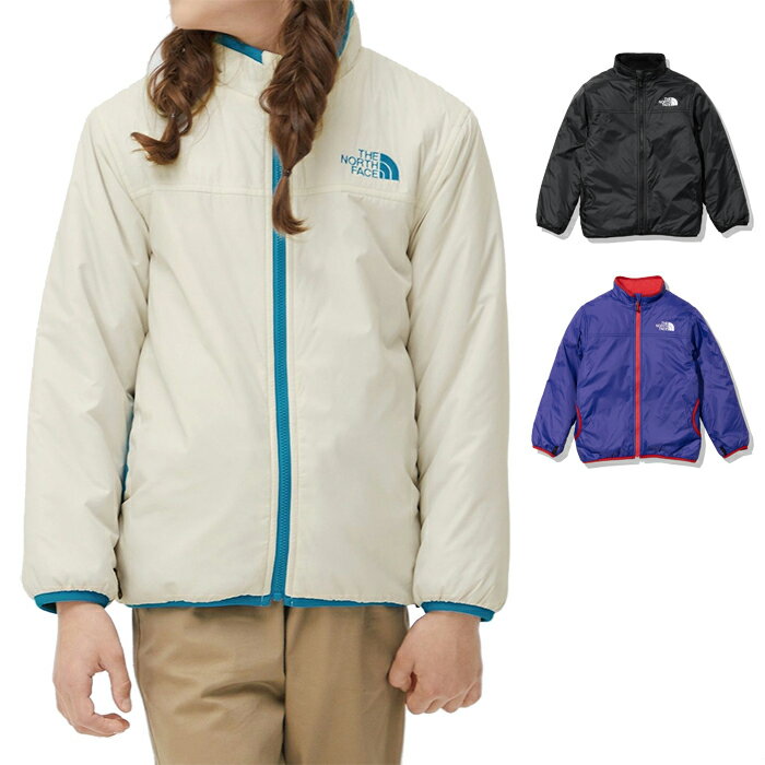 楽天ナナパージュノースフェイス THE NORTH FACE リバーシブルコージージャケット Reversible Cozy Jacket ナイロン ポリエステル フリース 防寒 ロゴ刺繍 はっ水 静電気防止 NYJ82244 キッズ 国内正規品 ブラック×ブラック ブルー×レッド ホワイト×パープル