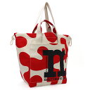 マリメッコ マザーズバッグ マリメッコ marimekko バッグ トートバッグ Mono City Tote Pulloposti 091974 大容量 巾着 ドローコード マザーズバッグ 北欧 ナチュラル レディース コットン×レッド