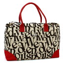 ボストンバッグ ヴィヴィアンウエストウッド Vivienne Westwood バッグ トートバッグ ボストンバッグ シド ウィークエンダー SID WEEKENDER 44050003 W00L1 ブランドロゴ 総柄 ベルト型ショルダーストラップ アフリカバッグ コットンキャンバス オーブロゴ 大容量 底鋲付き トラベル 大きめ