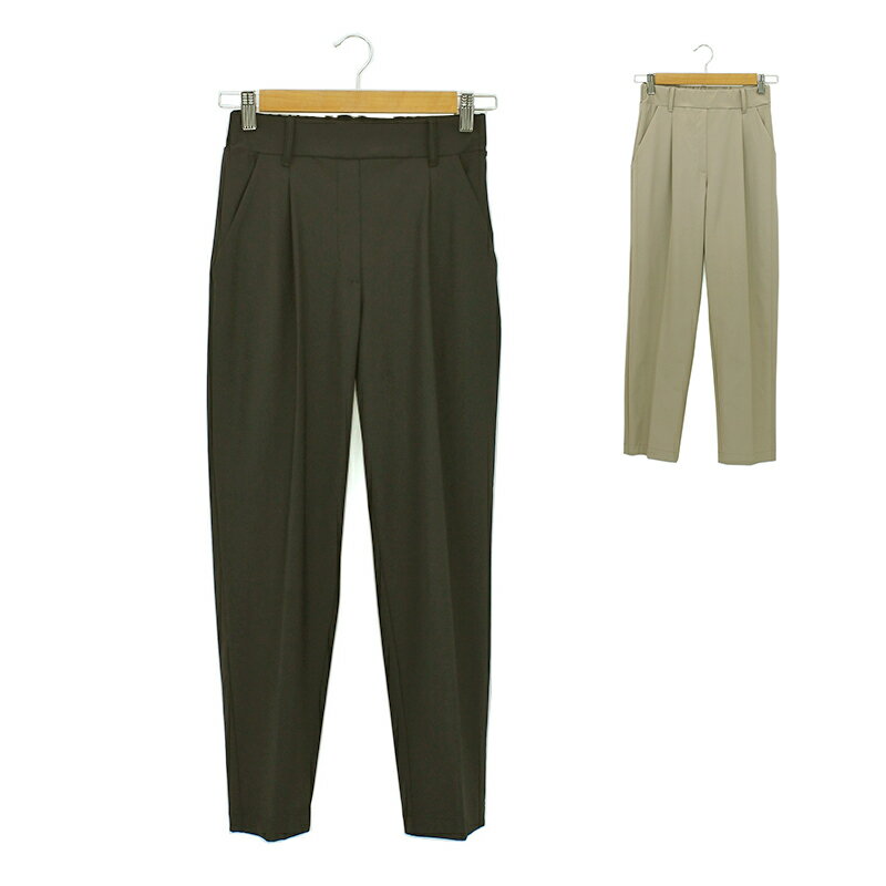 リズレー RISLEY ロングパンツ テーパードパンツ R2301 TPT477 レディース ストレッチ オフィス ビジネス シンプル ワンタック 無地 スラックス