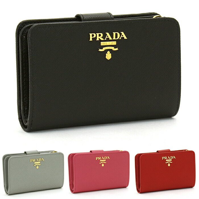 プラダ 革財布 レディース プラダ PRADA 二つ折り財布（L字ファスナー小銭入） 1ML225 SAFFIANO METAL ORO