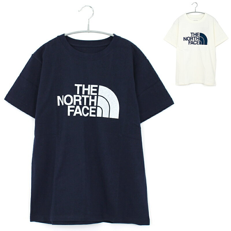 楽天ナナパージュノースフェイス THE NORTH FACE ショートスリーブビッグロゴティー S/S Big Logo Tee 半袖Tシャツ NTW32235 レディース 国内正規品 ホワイト ネイビー スポーティ 定番 クルーネック 丸首 コットン ミドル丈