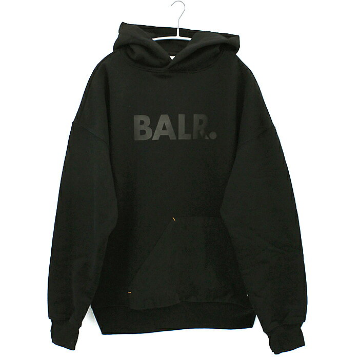 ボーラー BALR. Joey Box Brand Pocket Hoodie B1261 1011 メンズ パーカー スウェット フーディ プルオーバー ブラック 裏起毛 厚手 あたたか 長袖