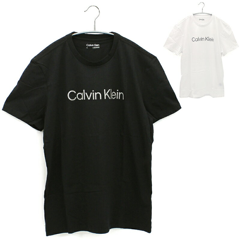 カルバン・クライン Tシャツ メンズ カルバンクライン Calvin Klein 半袖Tシャツ クルーネック 403G223 メンズ コットン シンプル カジュアル スポーティ ブランドロゴ ブラック ホワイト