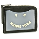 ピーエスバイポールスミス PS BY Paul Smith 二つ折り財布 L字ファスナー小銭入れ 6821 HFACE PS Paul Smith Happy ブラック 軽量 ポリエステル