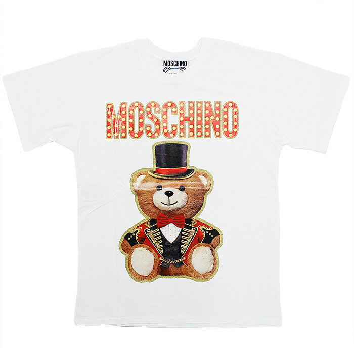  シミありの為 モスキーノクチュール MOSCHINO COUTURE デザインプリントTシャツ 0702 0540 ホワイト XSサイズ