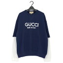 グッチ GUCCI トレーナー ロゴ プリント スウェットシャツ 768458 XJF31 メンズ