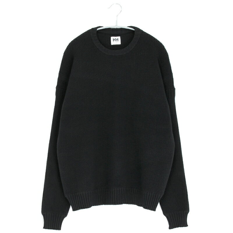 ヘリーハンセン フィッシャーマンニットクルー 長袖セーター ユニセックス 秋/冬 抗菌防臭 ディープネイビー L/XLサイズ HM52583 国内正規品