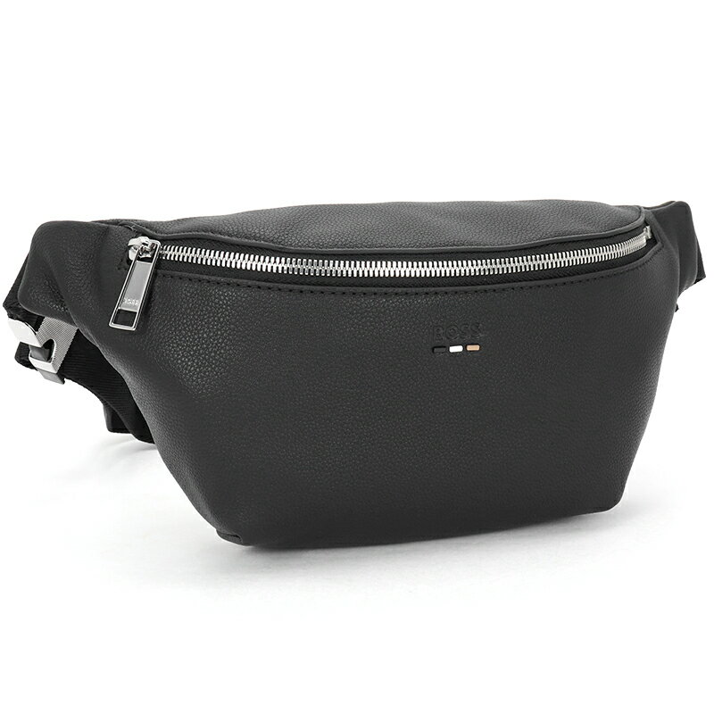 ヒューゴボス Ray_Bumbag ボディバッグ メンズ ストライプディテール ブラック 50491938 【並行輸入品】